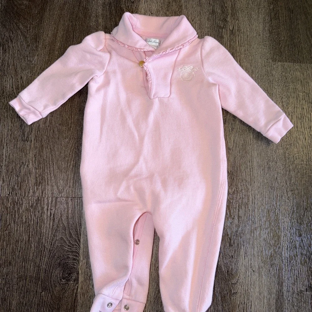 Ralph Lauren Cotton Baby One Piece Outfit Size 9 Months